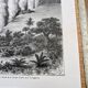 Victoria Falls, Africa. Printed illustration from 1866.