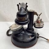 Old phone BCI model 1924 in metal and bakelite
