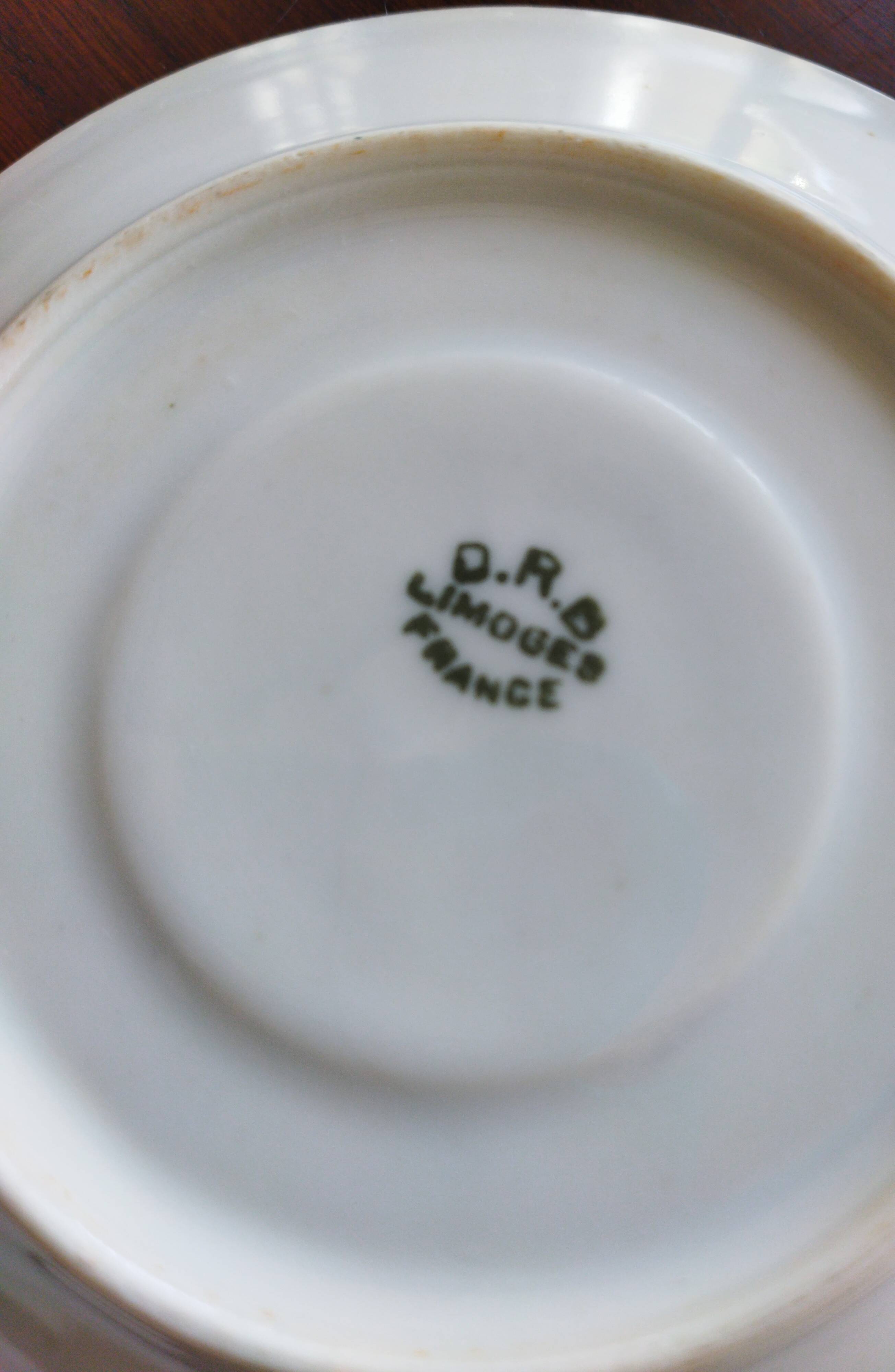 6 cups Descotte Reboisson & Baranger (D.R.B) Limoges