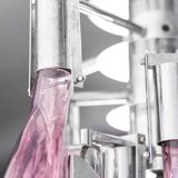 Chandelier 6 lights glass 70