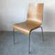 Suite of 4 zebra wooden chairs