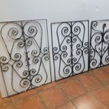 3 old wrought iron gates