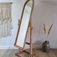 Rattan psyche mirror