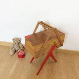 Red compass foot worker