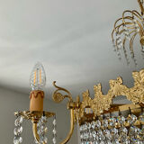 Waterfall chandelier with crystal tassels