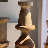 Pawn Natural - Stool, side table, end table in solid mango wood