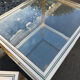 Pair of side tables Pierre Vandel Paris, gold metal and glass, year