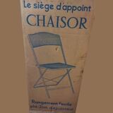 6 chaises pliantes en Plexiglas fumé et métal chrome Chaisor 1970