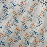 Tableau périodique avec éléments Mendeleïev Original 1972 Poster Chimie