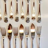 PLATIL 12 Couverts à Poisson  Métal Argenté