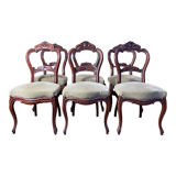 Suite of 6 Louis Philippe mahogany chairs