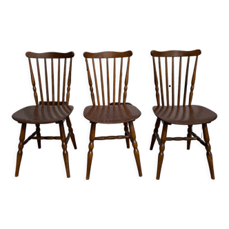 Set of 3 Baumann Menuet chairs