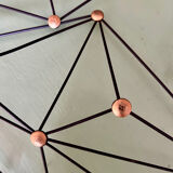 Vintage black metal wall sculpture