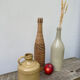 Beige glazed ceramic vase