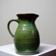 Small green pitcher enameled stoneware Sylvie Wlotkowski craftsmanship from Burgundy
