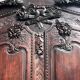 Antique Norman wedding armoire. Carved oak.