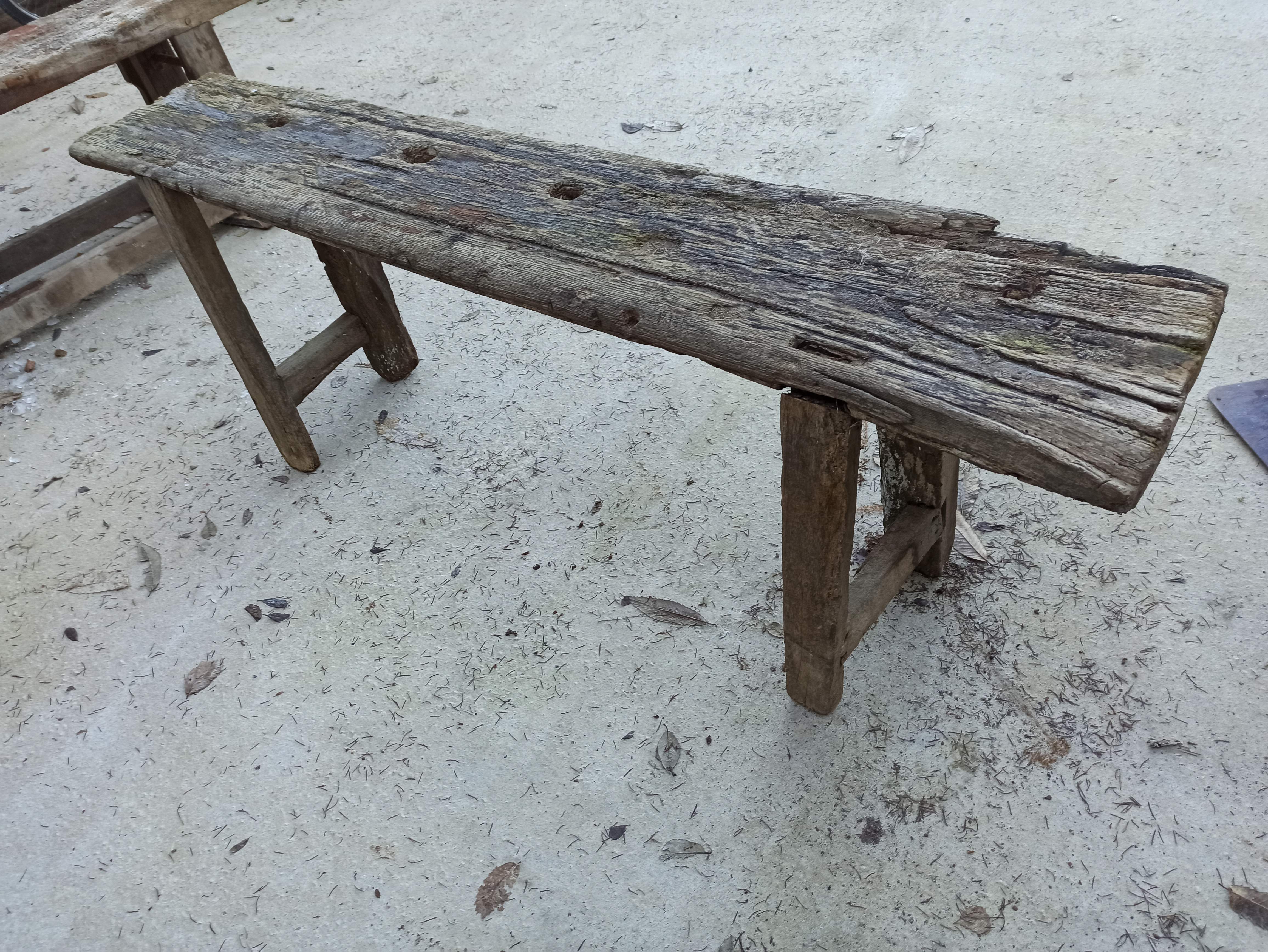 198 cm old wooden workbench carpenter
