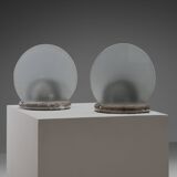 Marble and glass table lamps by Bruno Gecchelin for Skipper, Italy 1970s