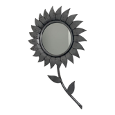 Vintage mirror 1960 fleur soleil Chaty Vallauris - 38 x 25 cm