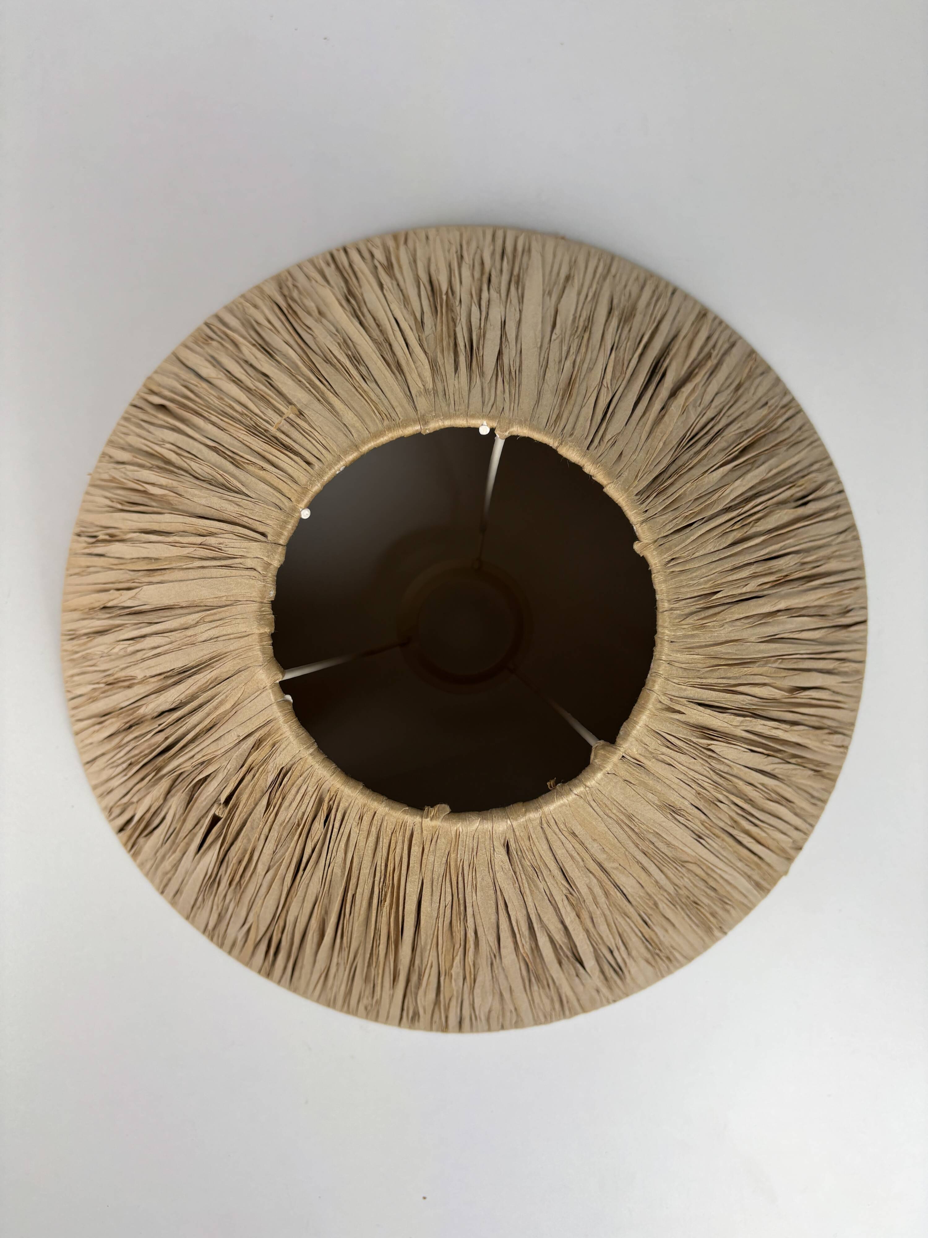 Wabi sabi brutalist wood turned table lamp in the style of Charles Dudouyt