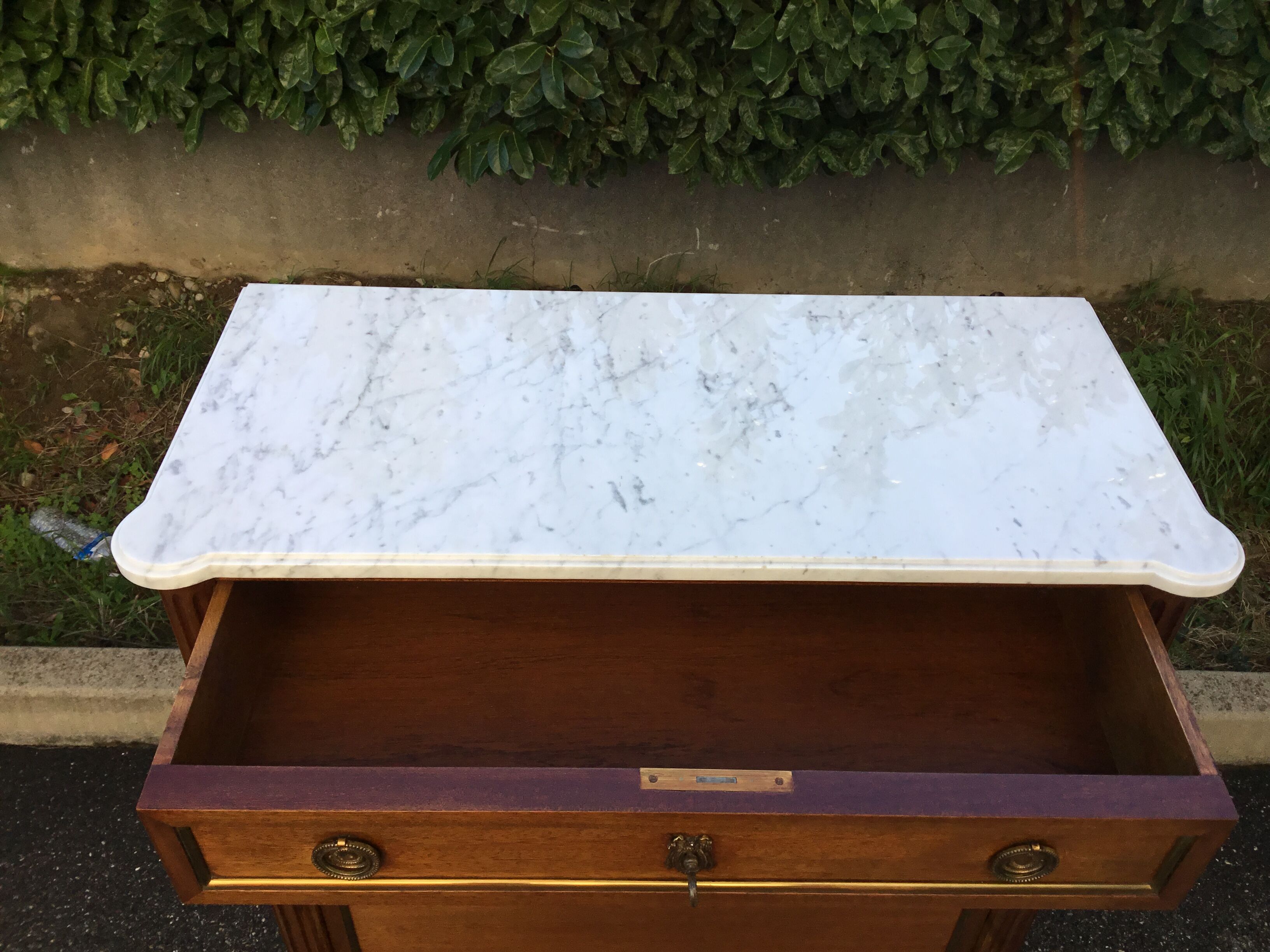 Mahogany secretary Louis XVI style