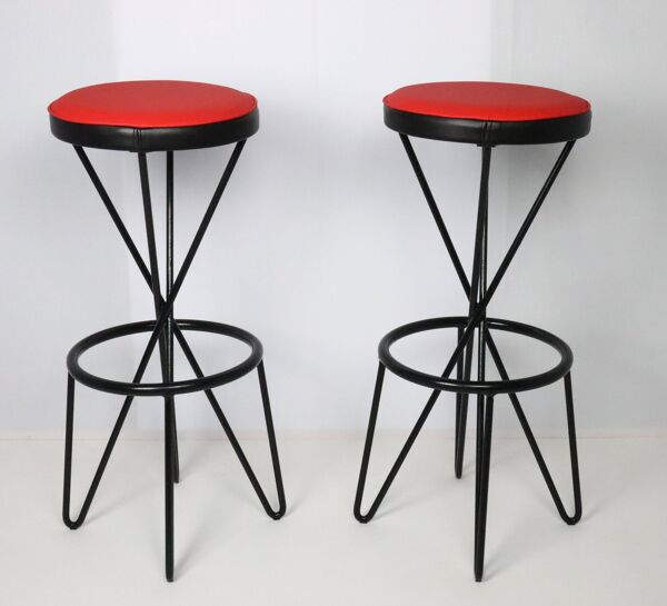 2 Tabourets Thonet 1950