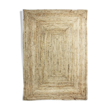 Carpet in white contour jute 120x170 cm