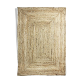 Tapis en jute contour blanc 120x170 cm
