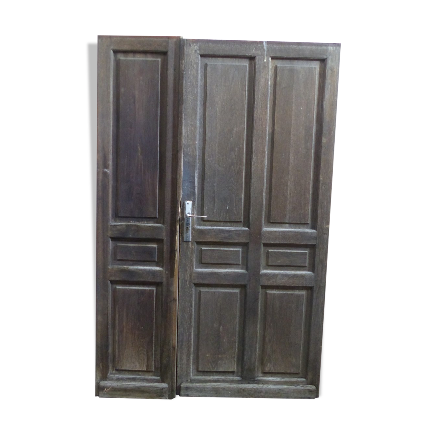 Porte d 'entrée en chêne sur gonds L 130 x H 200 cm