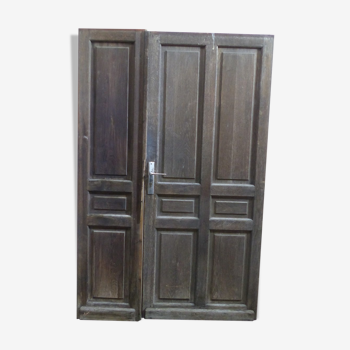 Oak entrance door on hinges L 130 x H 200 cm