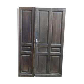Porte d 'entrée en chêne sur gonds L 130 x H 200 cm