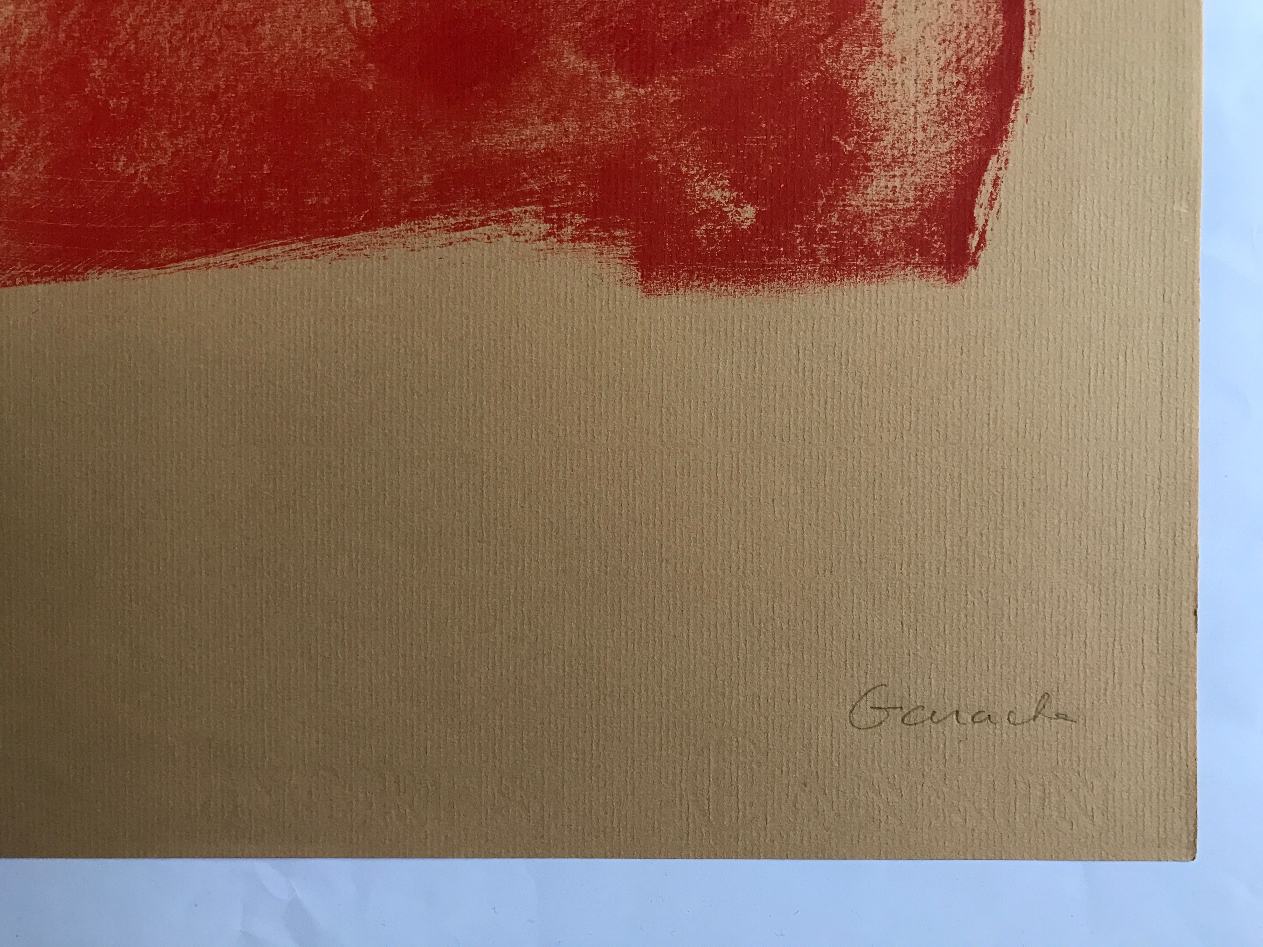 Original lithograph signed and numbered in pencil by Claude Garache, Untitled, 1981