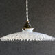Opaline suspension pleated edges delivered with new-socket cable and old claw