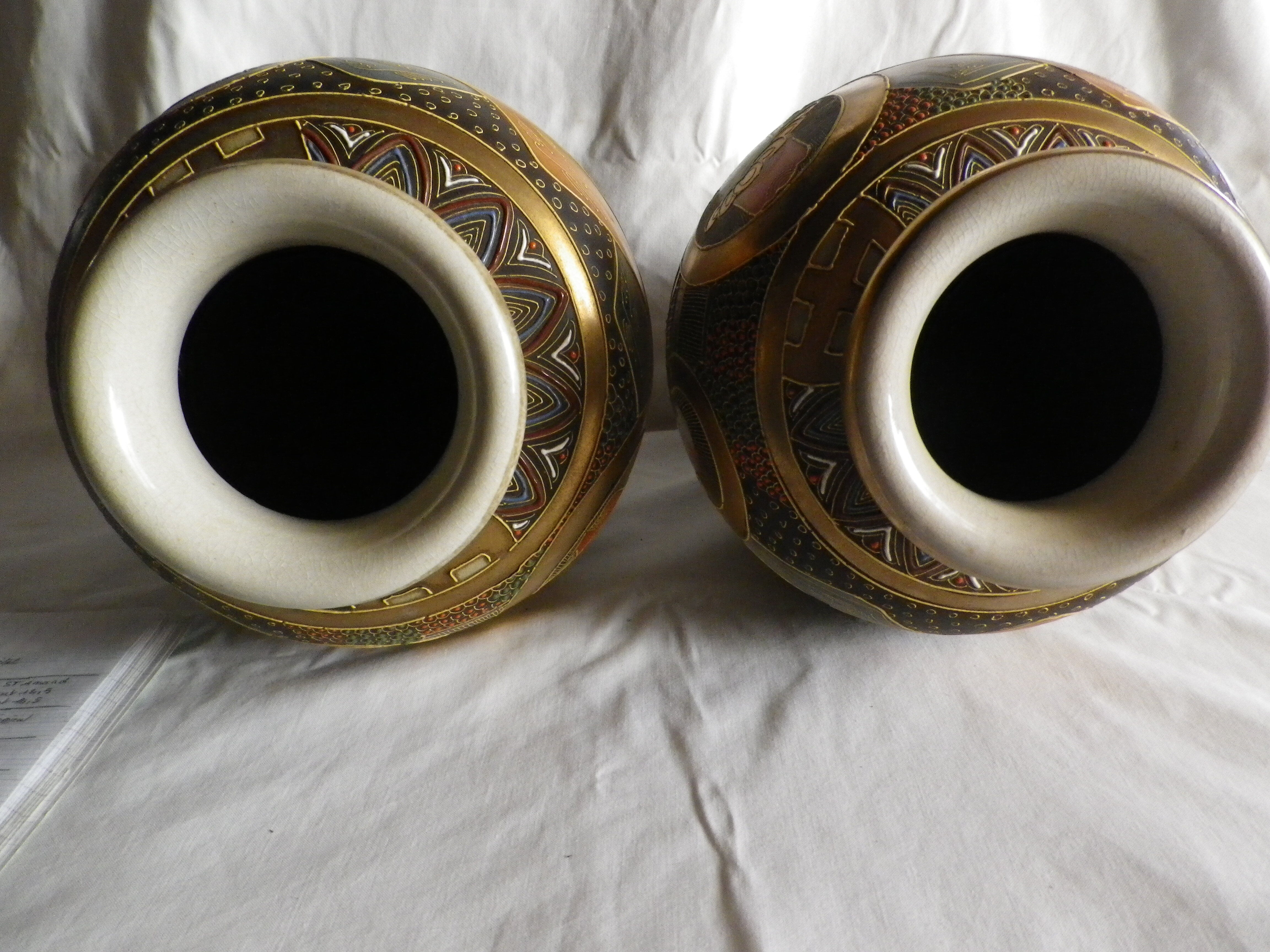 satsuma vase pair