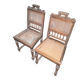 Pair of Neo-Renaissance chairs in walnut and caning – Late 19th century