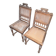 Pair of Neo-Renaissance chairs in walnut and caning – Late 19th century