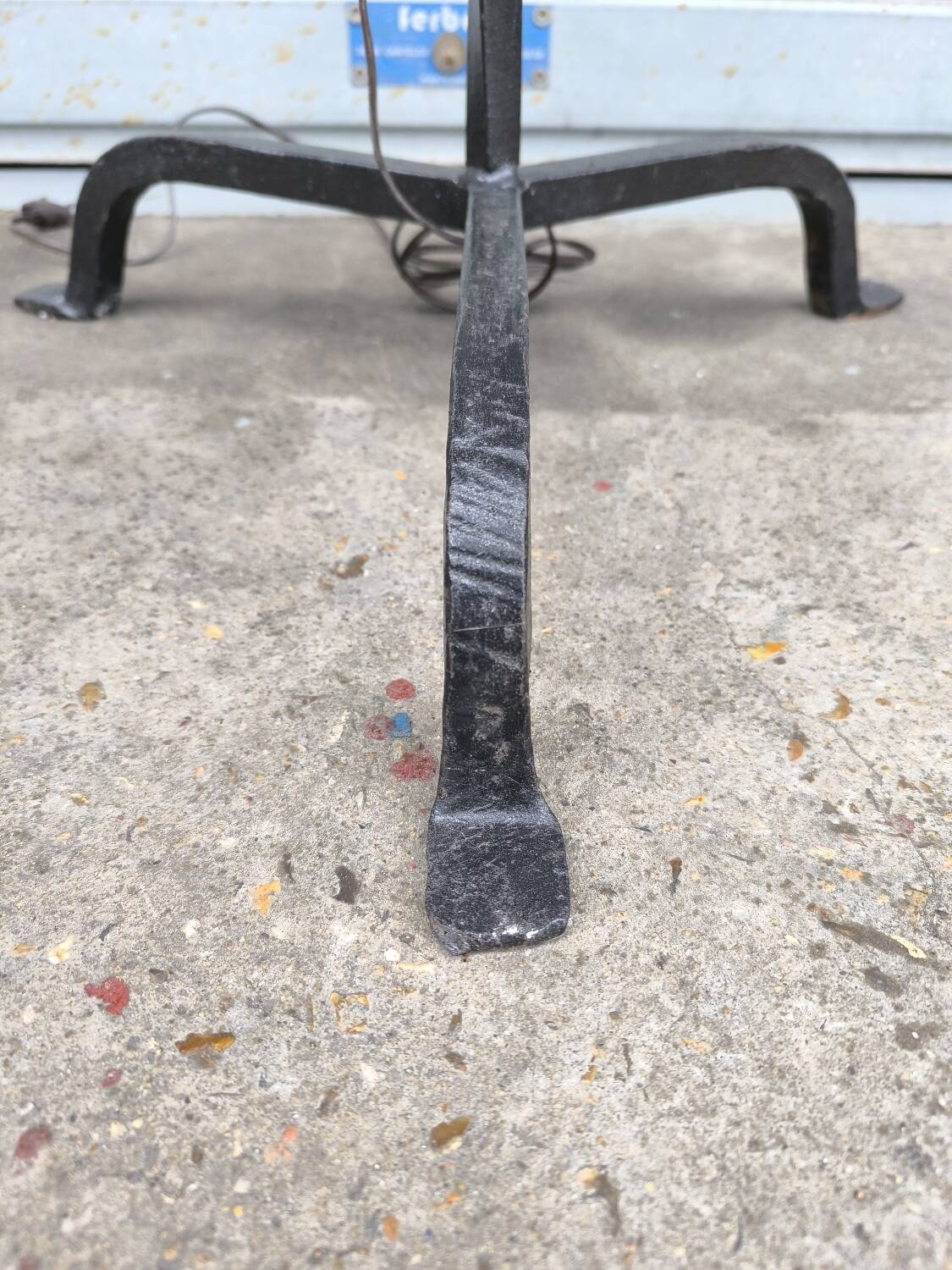 Wrought iron floor lamp circa 1950