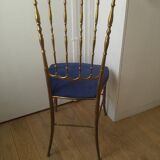 Chiavari Chair in Italian design solid brass of the 1950s