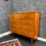 Vintage chest of drawers with spindle legs