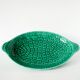Large slip dish, green woven bamboo model, 1970