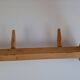 Uluv czechoslovakian mid-century wooden wall coat rack with shelf, 1970