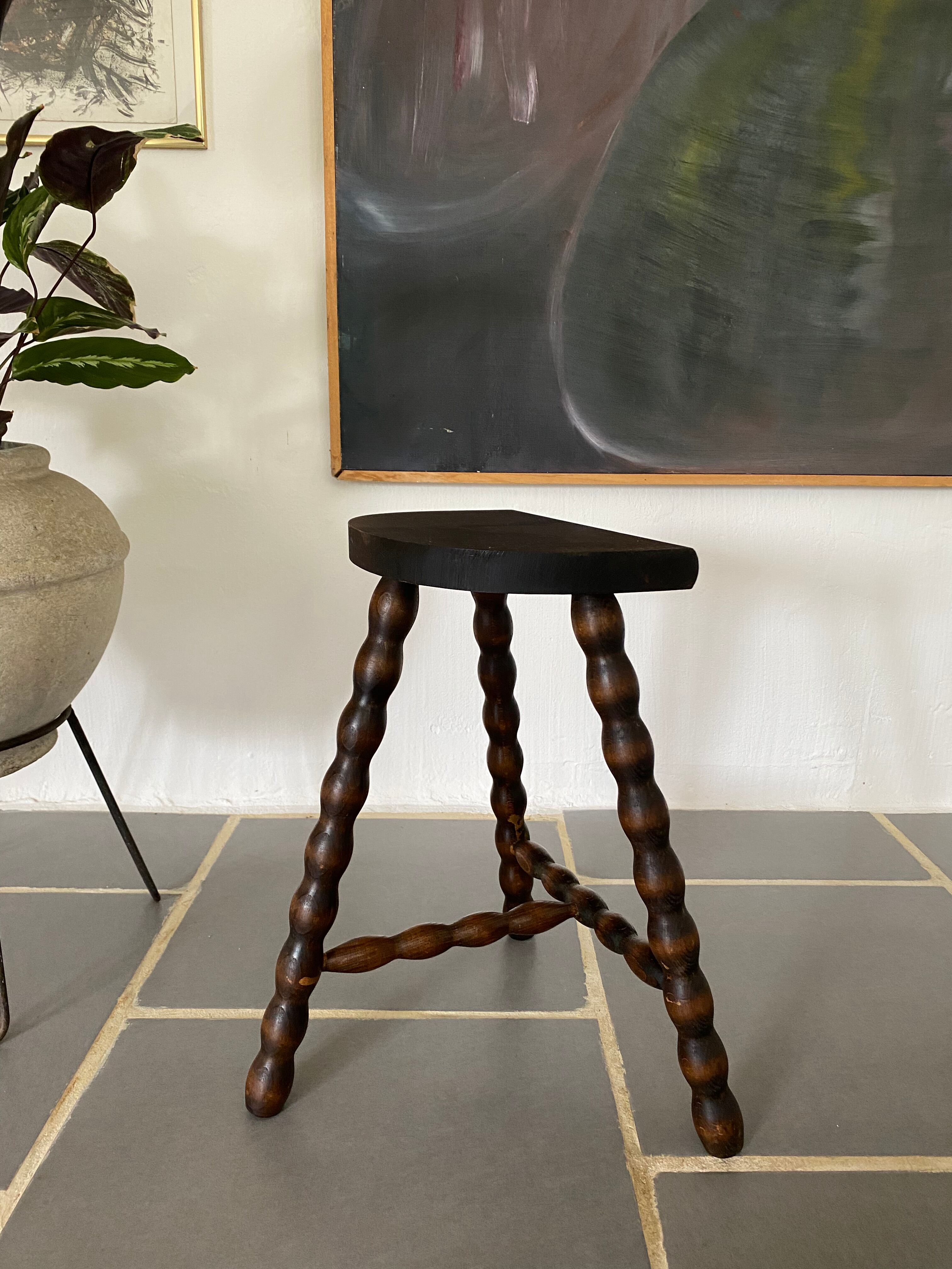 Vintage tripod farm stool
