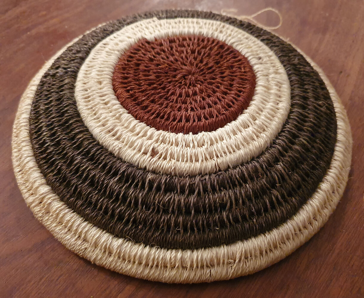 African woven basket, wall, woven basket, ethnic and natural, Botswana