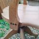 Old wooden desk chair
