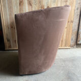 Fauteuil arrondi en velours