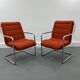 Set of two Mauser tubular lounge chairs, 1970s