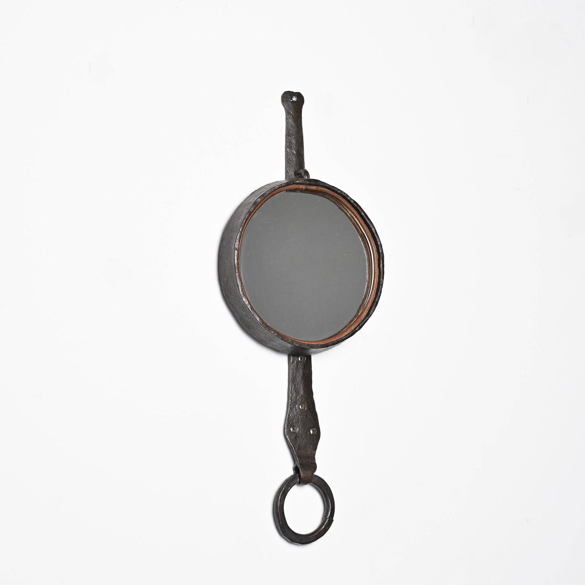 Miroir en fer forgé par Léopold Gest, France, vers 1970