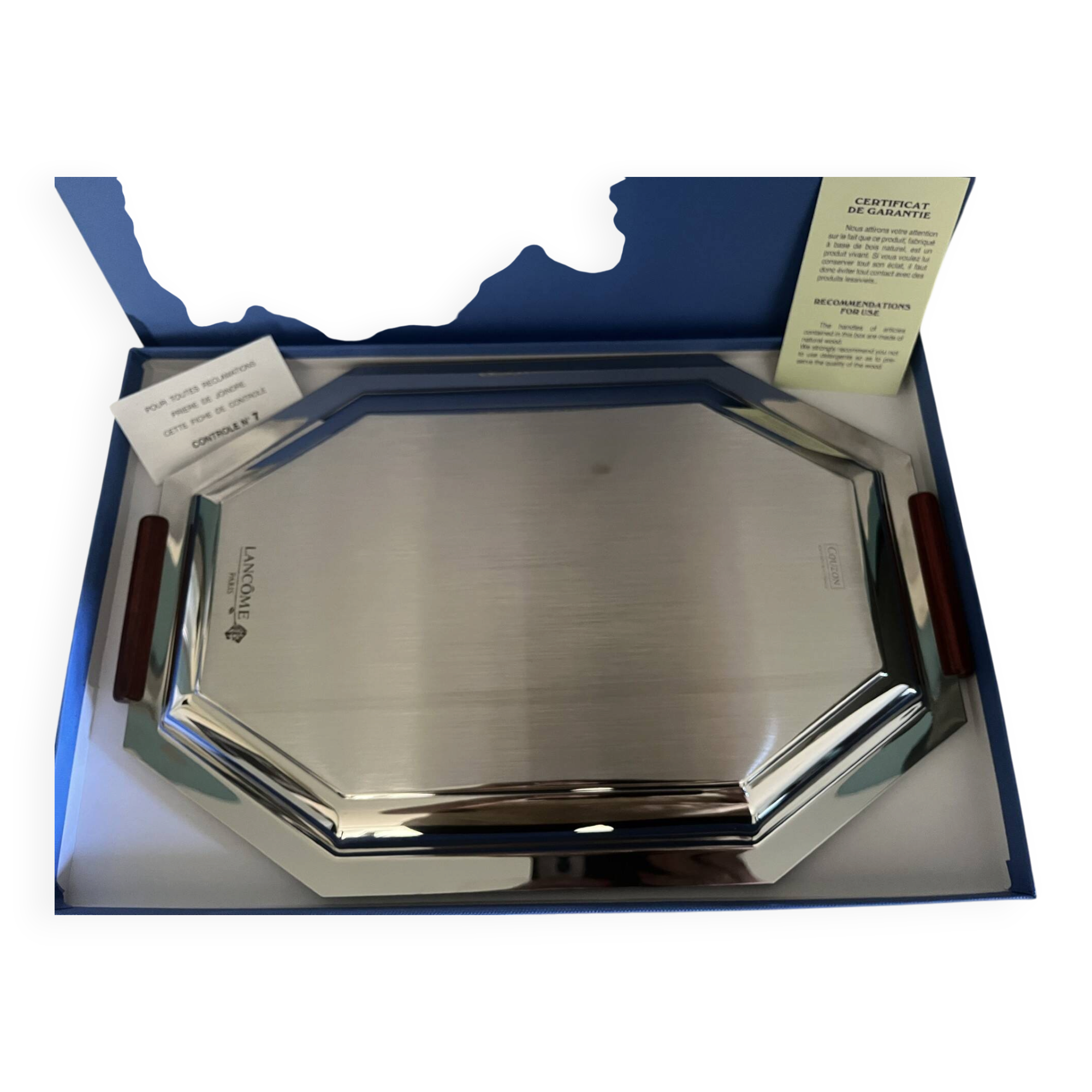 Platerau octogonal en acier inoxidable