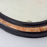 19th-century antique mirror in wood and stucco.