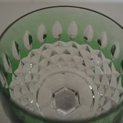 Verre en cristal –   roemer vert - saint-louis - pointe de couleur verte